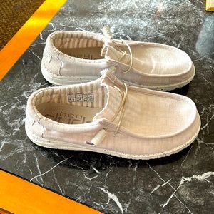 Hey Dude, Wally Chambray Stone Beige US 7 unisex